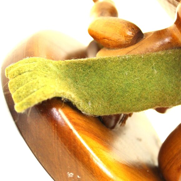 Vintage Mexican Folk Art Wood Hand Crafted Mexican w/Hat Tooth Pick Holder MCM - Picture 4 of 8